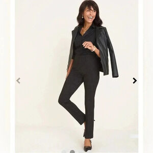 NWT Chico's So Slimming Juliet pinstripe straight leg pants size 18R R8